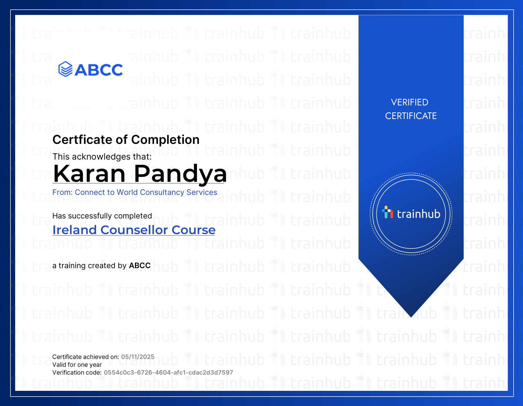 Ireland AB Certified Counsellor